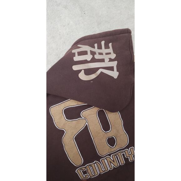 FB County Airbrush Old School Heavyweight Oversized Embroidery Unisex Jacket M - Picture 9 of 11
